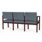 Lesro Lenox 3 Seat Tandem Seating W/ Arms, 65 in W 26 in L 31.5 in H LW3103 - alternate 3